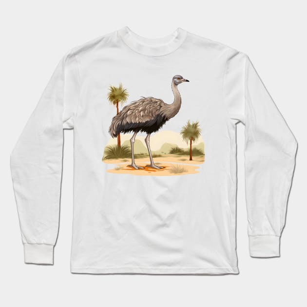 Ostrich Long Sleeve T-Shirt by zooleisurelife